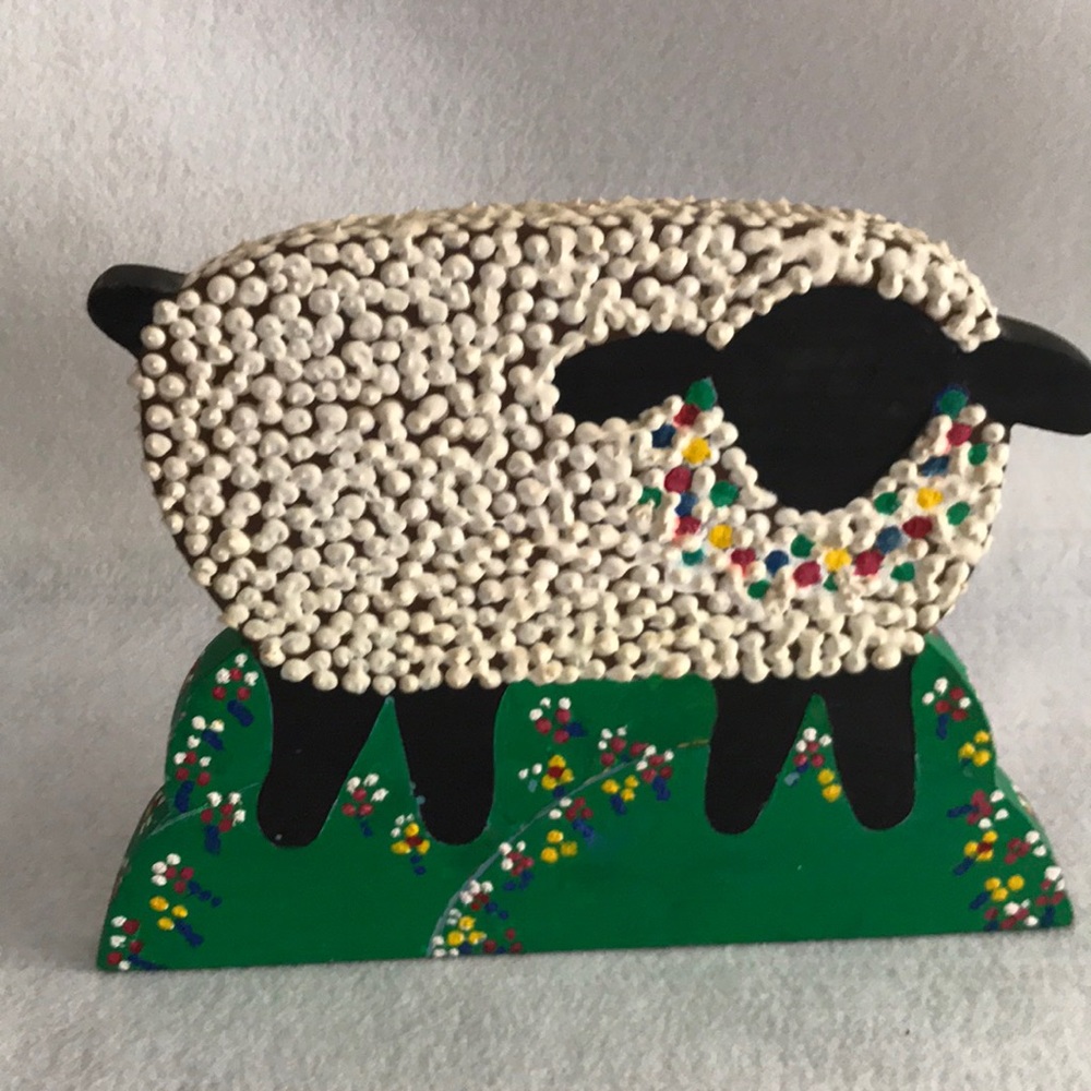 Wooden Lamb Doorstop Neiman Marcus Easter
